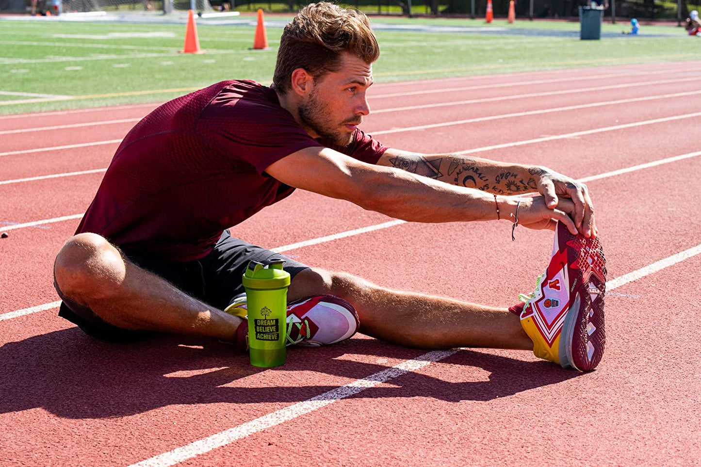 2 PACK Protein Shaker Bottles for Protein Mixes - 24 OZ - Dishwasher Safe Shaker Cups