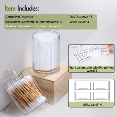 4 Pcs Bathroom Canister Storage Organization