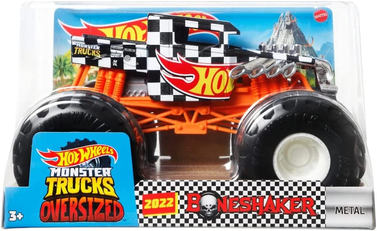 Hot Wheels Monster Truck 1:24 Scale Taxi Vehicle with Giant Wheels for Kids Age 3 to 8 Years Old Great Gift Toy Trucks Large Scales