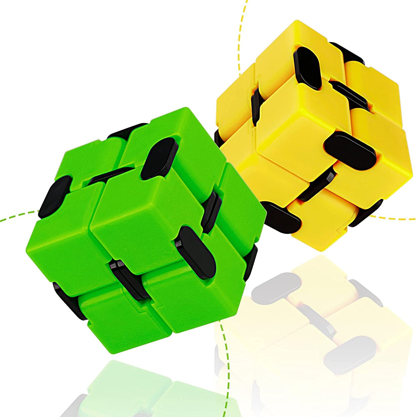Fidgets Toys Fidget Cubes 2PCS Infinity Cubes for Kids & Teen & Adult, Cool Stuff Adult Toys Mini Gadget Best for Stress or Anxiety Relief and Kill Time, Sensory Toys Unique Teacher Appreciation Gifts