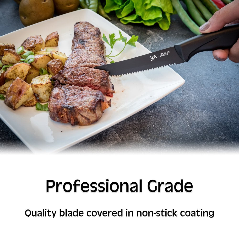 Knives Set Stainless Steel - Serrated Kitchen Steak Knives Set of 8 Pieces Dinner Knives Set - Steak Knives Set Dishwasher Safe
