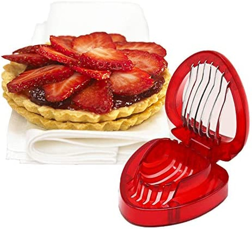 Strawberry Huller Stem Remover and Strawberry Slicer Set,Potatoes Pineapples Carrots Tomato Corer Slicer Cherry Pitter,Fruit Picker Stalks Tools,Stainless Steel Blade Kitchen Tools and Gadgets