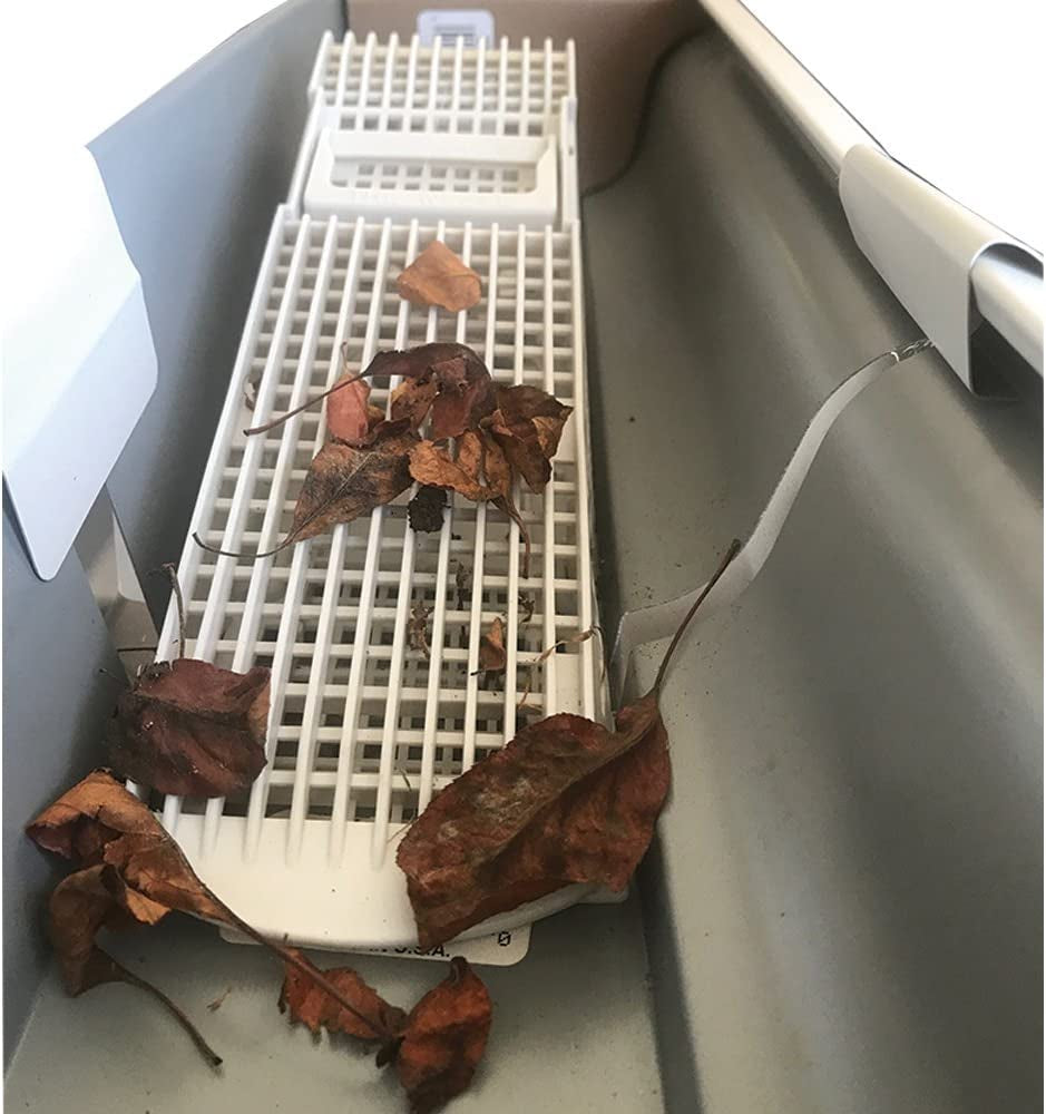4 Pack The Gutter Guard - Wedge Eliminates Downspout Pipe Clogs from Leaves and Debris