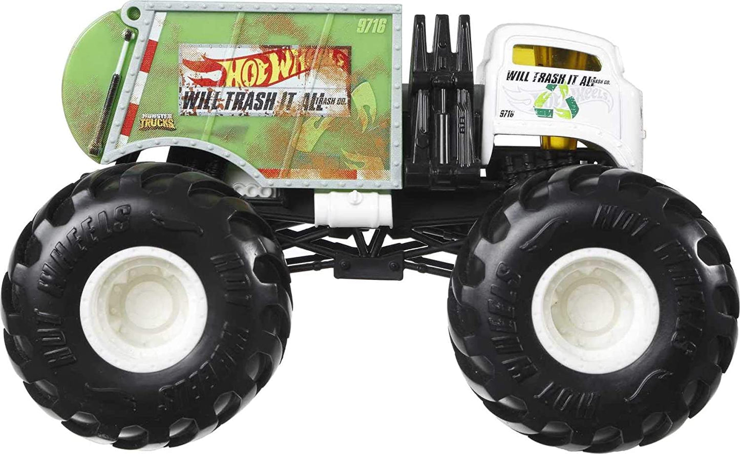 Hot Wheels Monster Truck 1:24 Scale Taxi Vehicle with Giant Wheels for Kids Age 3 to 8 Years Old Great Gift Toy Trucks Large Scales