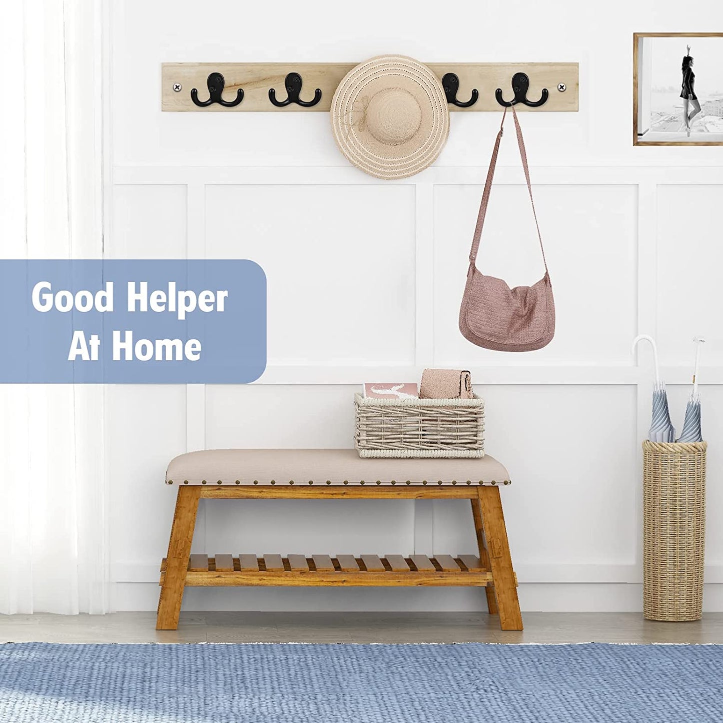 12 Pack Coat Hooks Wall Mounted