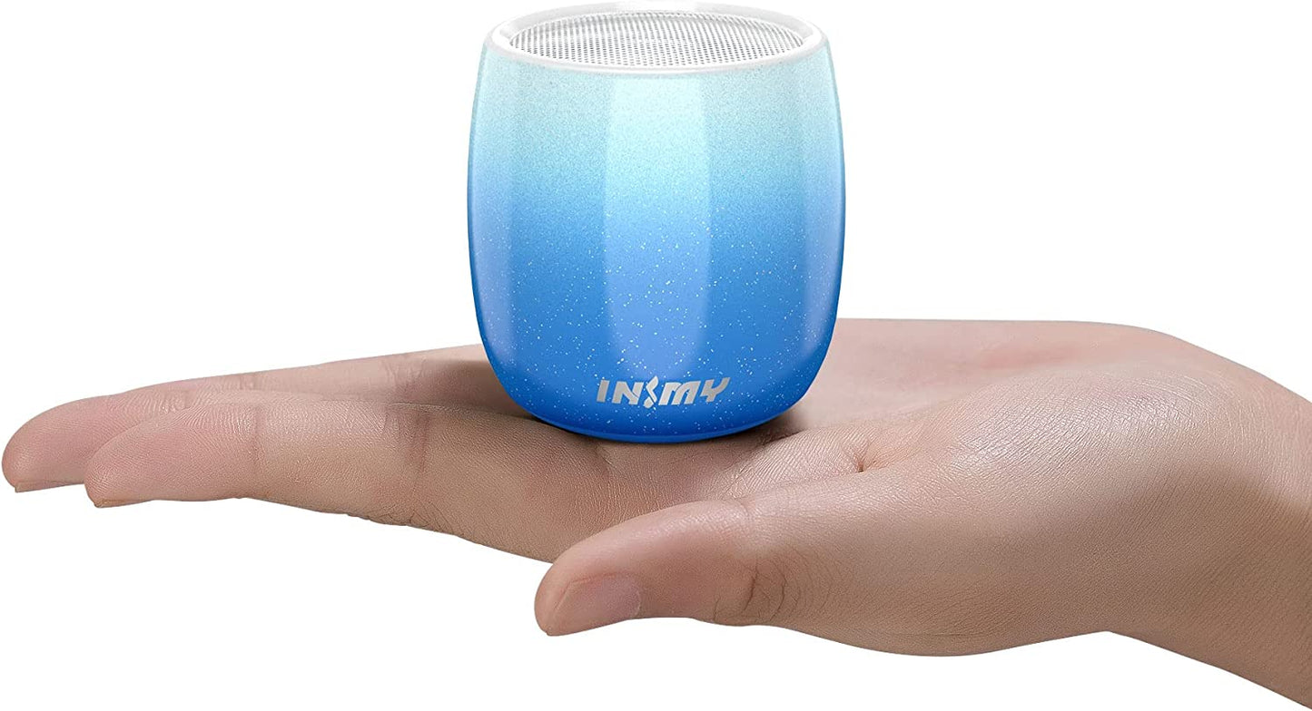 Small Bluetooth Speaker, Mini Portable Wireless Speaker, Punchy Bass Rich Audio Stereo Pairing, Handheld Pocket Size 10H Playtime Built in Mic for Hiking Biking Gift Laptop Tablet (Red)