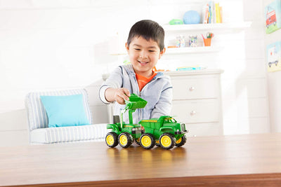 John Deere 6” Dump Truck Toy & Tractor Toy with Loader Construction Vehicle Set, Ages 18 Month and UP
