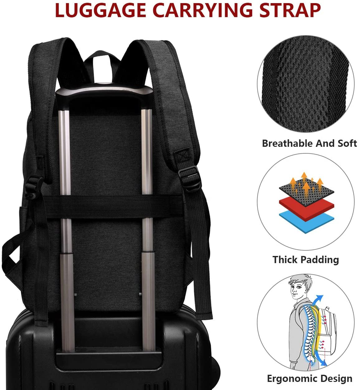 Casual Daypacks Superbreak Backpack Laptop Backpack for Women & Men Fits Tourism School Business