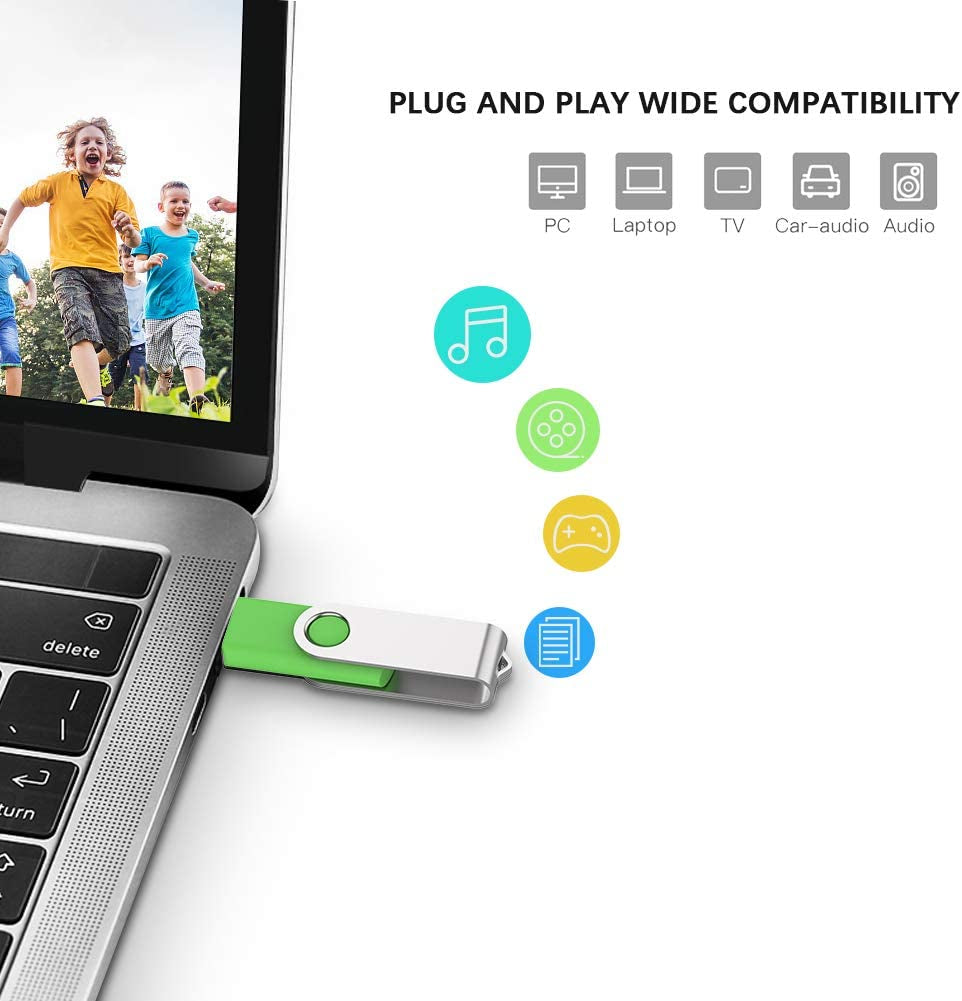 64GB USB Flash Drive 10 Pack Thumb Drive Flash Drive 64 GB USB Stick Jump Drive USB 2.0 Thumb Drives Pen Drive