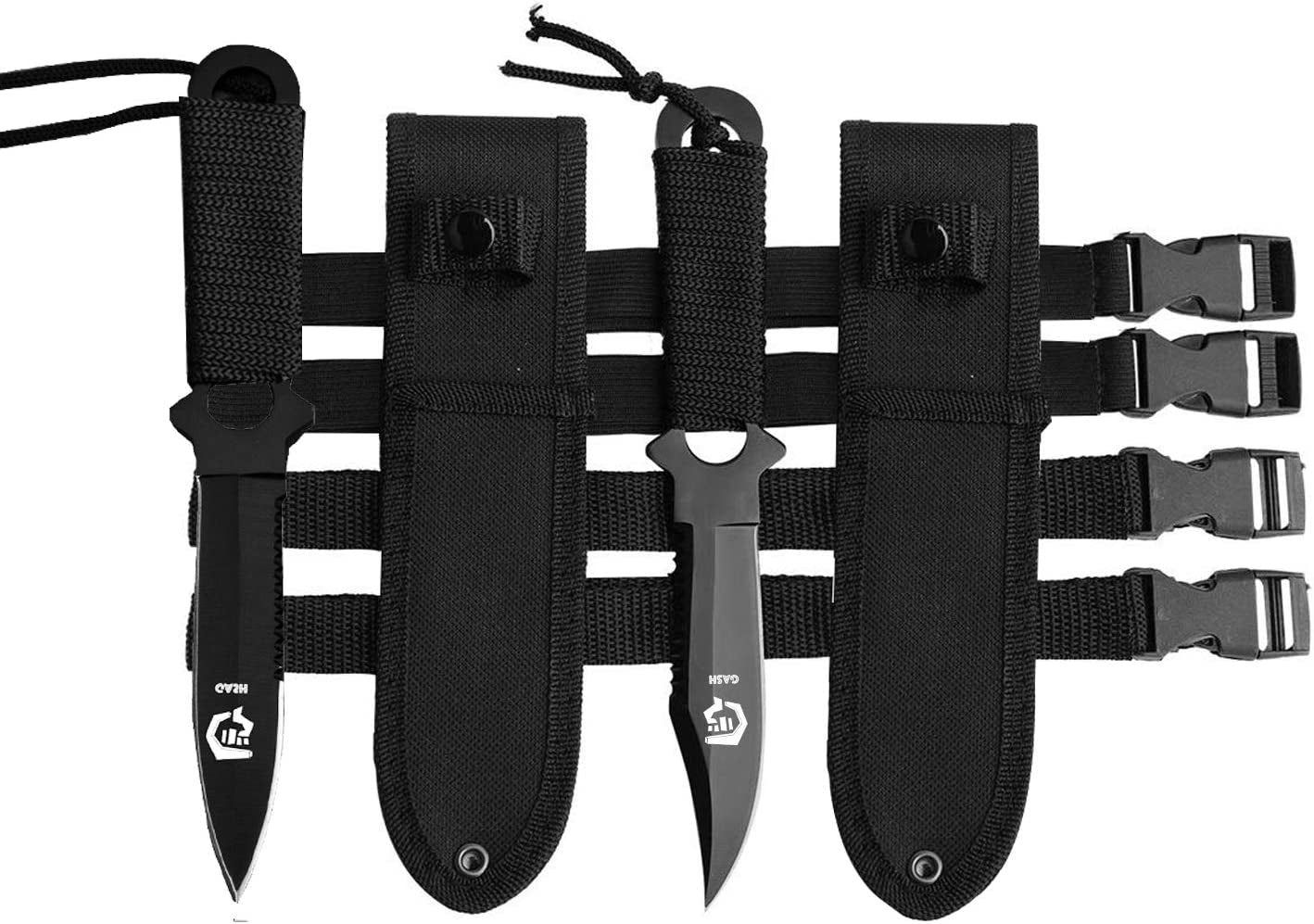 Scuba Diving Knife with Leg Straps & Sheath, Razor Sharp - Lightweight Diving Equipment for Spearfishing, Snorkeling, Hunting, Rescue & Water Sports