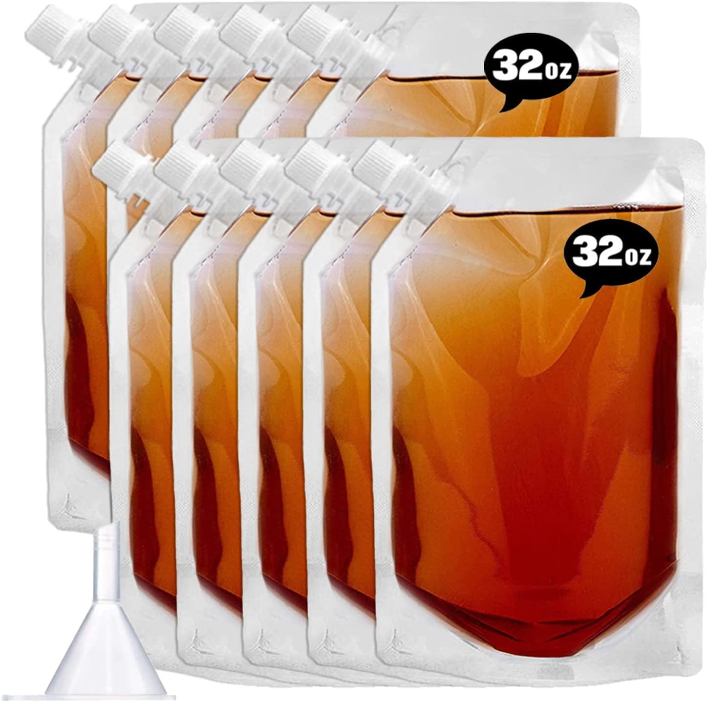 Flasks Set for Liquor Cruise Kit for Travel Outdoor Sports, Concerts, Events(8oz X 10)