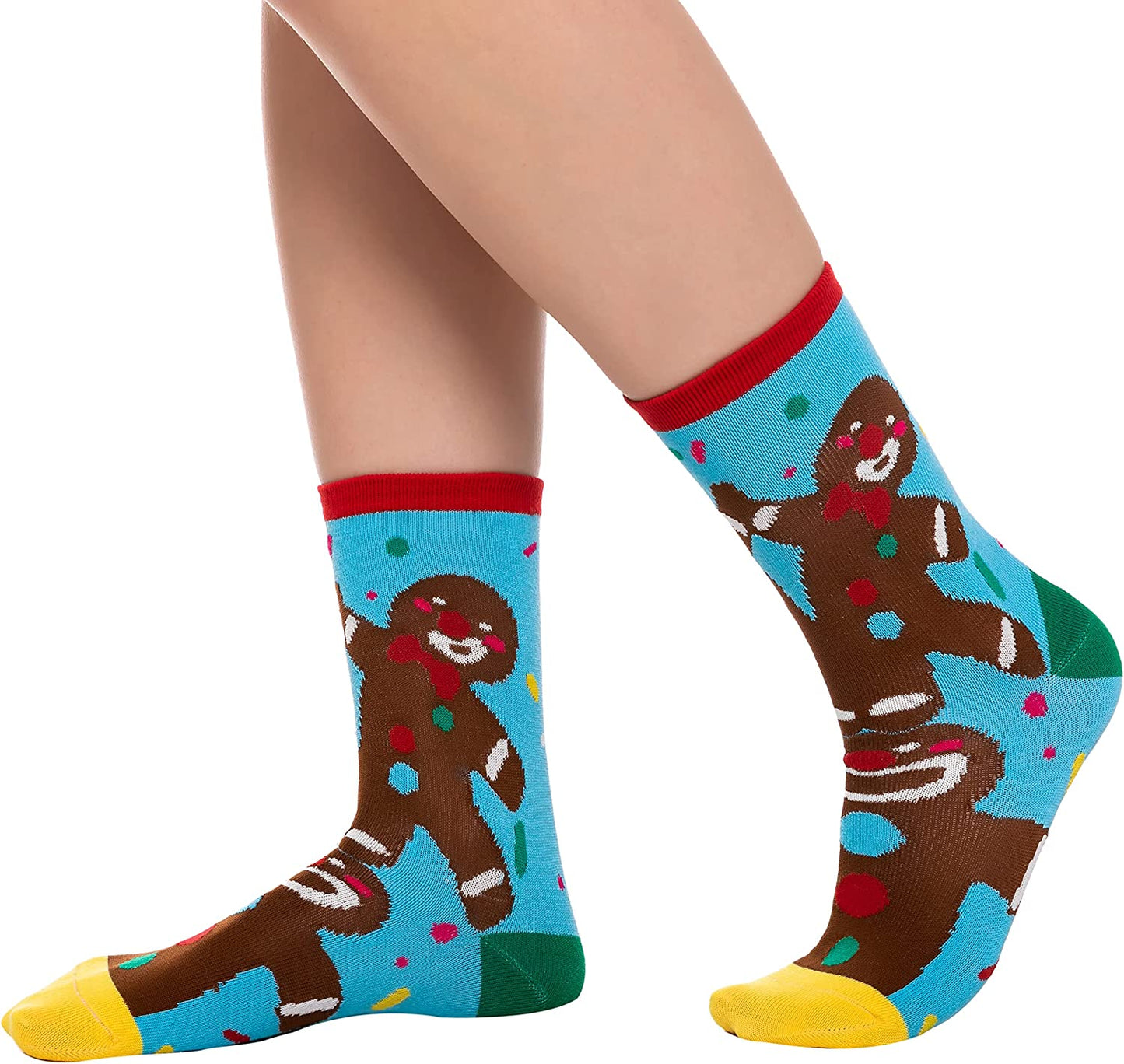 12 Pairs Christmas Cute Socks, Holiday Warm Soft Cotton Socks