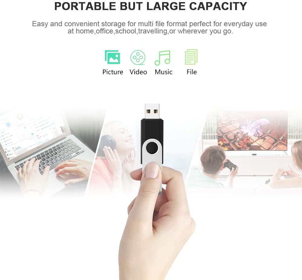 64GB USB Flash Drive 10 Pack Thumb Drive Flash Drive 64 GB USB Stick Jump Drive USB 2.0 Thumb Drives Pen Drive