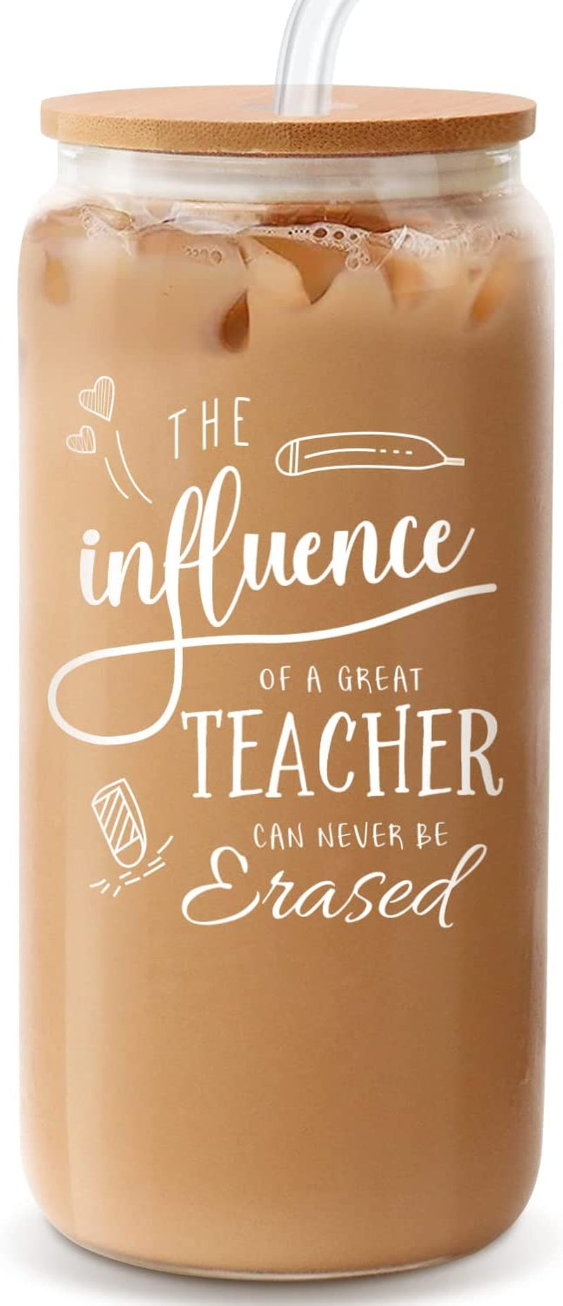 Teacher Appreciation Gifts, Best Teacher Gifts, Teacher Birthday Gifts, Back to School Gifts, Funny Gift for Teacher, Teacher Gift Ideas - 18 oz Teacher Can Glass(Teacher 1)