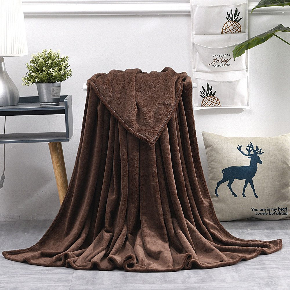 Super Soft Warm Solid Warm Micro Plush Fleece Blanket Throw Rug Sofa Bedding on Clearance