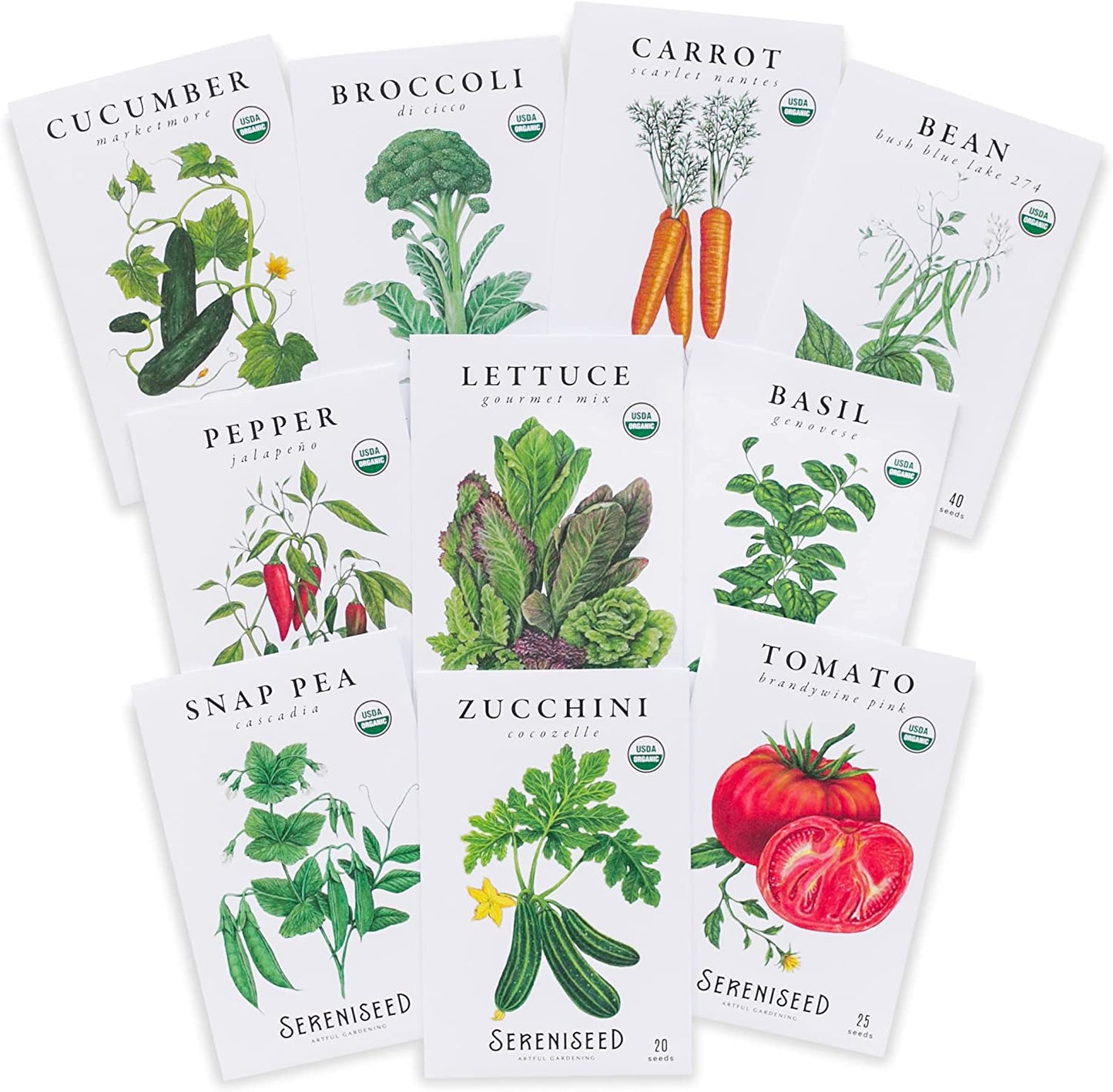 Organic Vegetable Seed Collection (10-Pack)