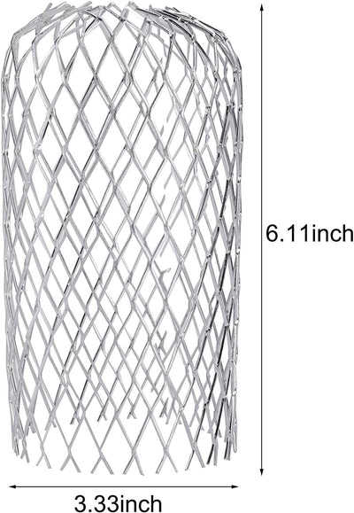 10 PCS Gutter Guard 3Inch Aluminum Filter Strainer Downspout Protection, Expandable Gutter Downspout Guard for Preventing Blockage from Debris and Leaves