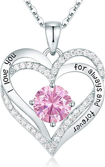 Sterling Silver Necklace with Birthstone