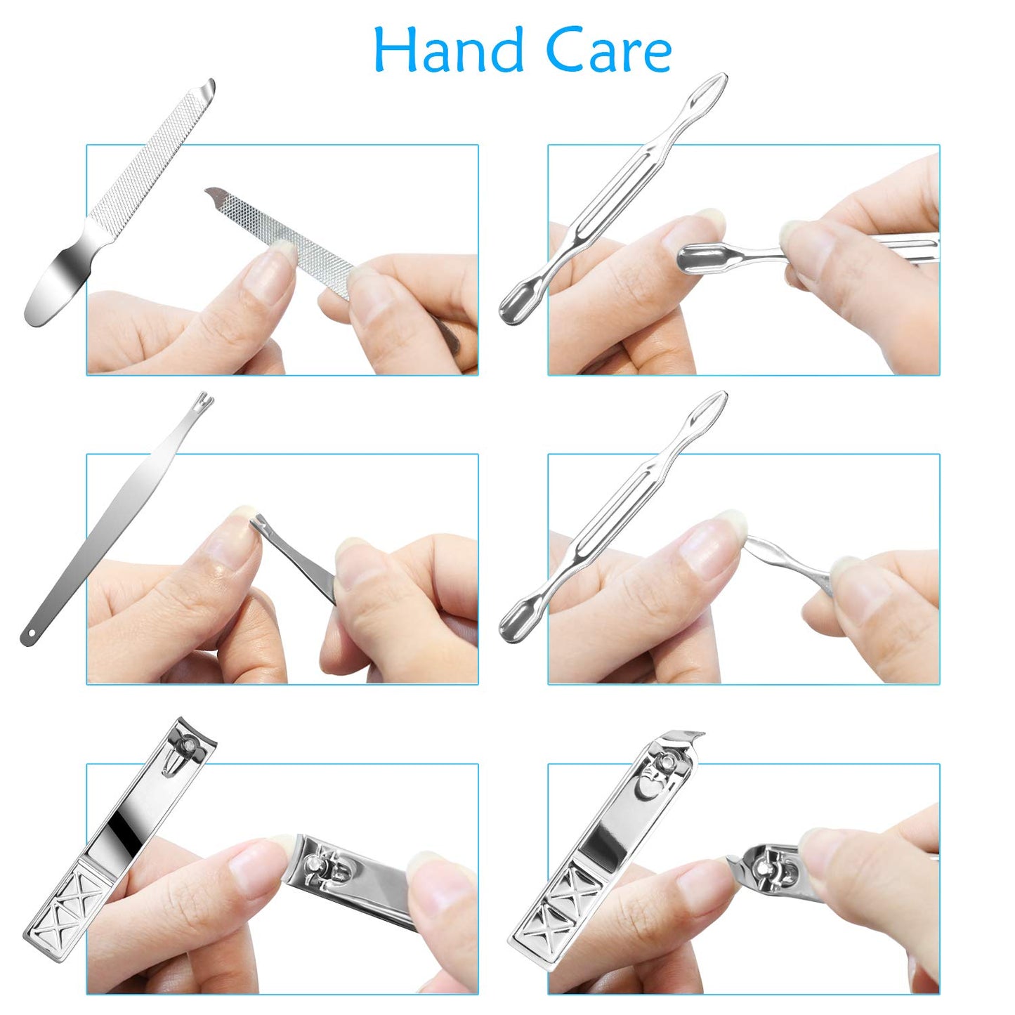 Deluxe 18 Pcs Stainless Steel Professional Manicure Pedicure Set - Nail Clippers Travel Hygiene Nail Cutter Care Set with Leather Case