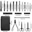  18 in 1 Stainless Steel Professional Grooming Pedicure Kit Nail Care Tools with Travel Case 