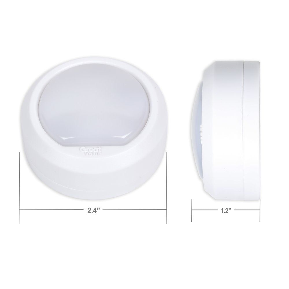 5-Pack Color Changing LED Puck Lights with Remote and Batteries