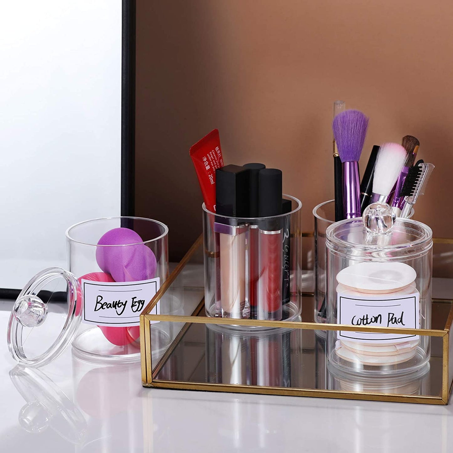 4 Pcs Bathroom Canister Storage Organization