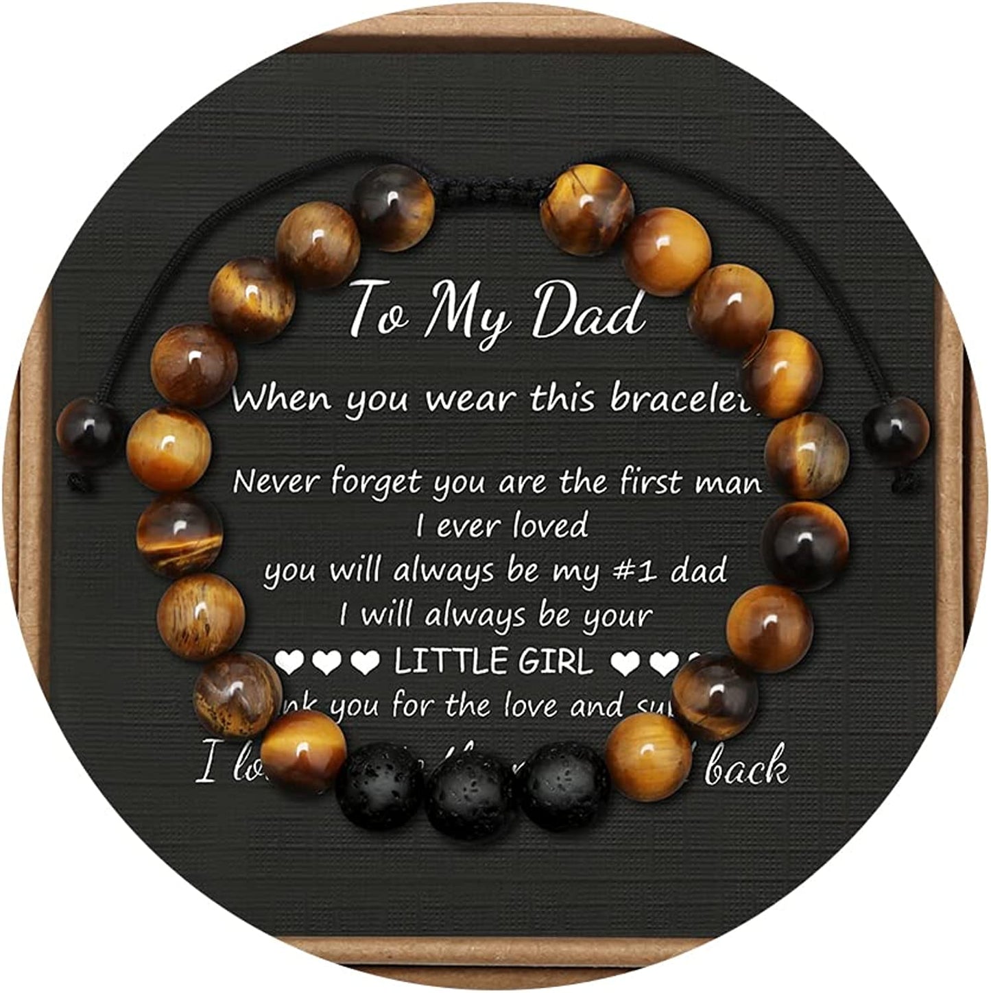 Tiger Eye Beaded Bracelets for Men To My Boyfriend Husband Son Brother Grandson Mens Bracelet Anniversary Birthday Christmas Father's day Gifts for Him
