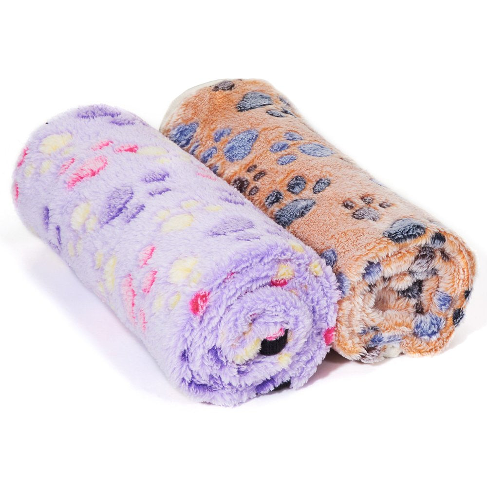 2 Pack Blanket Pet Blanket, Brown