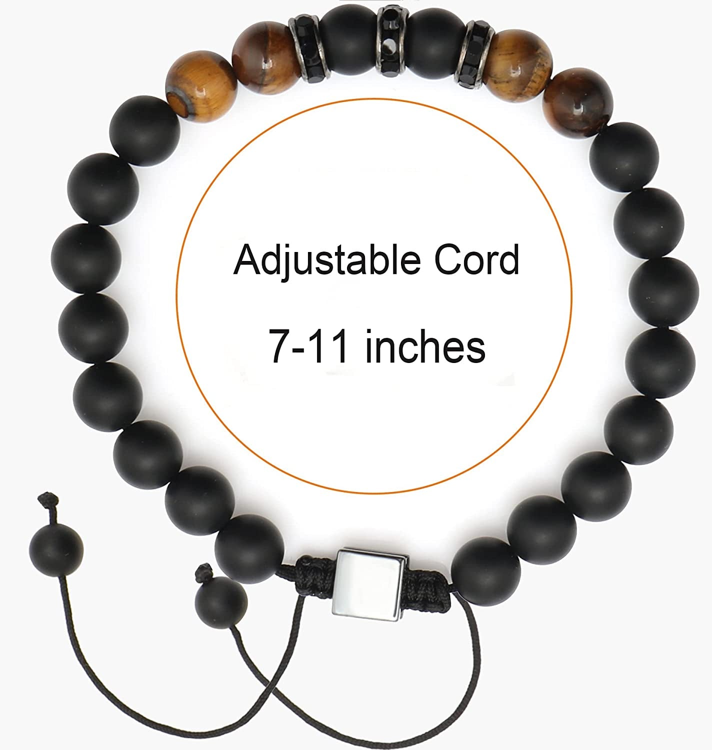 Tiger Eye Beaded Bracelets for Men To My Boyfriend Husband Son Brother Grandson Mens Bracelet Anniversary Birthday Christmas Father's day Gifts for Him