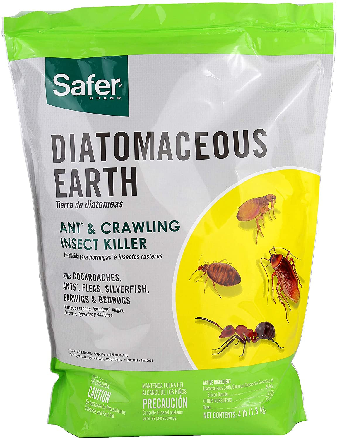 Diatomaceous Earth - Ant, Roach, Bedbug, Flea, Silverfish, Earwig, & Crawling Insect Killer