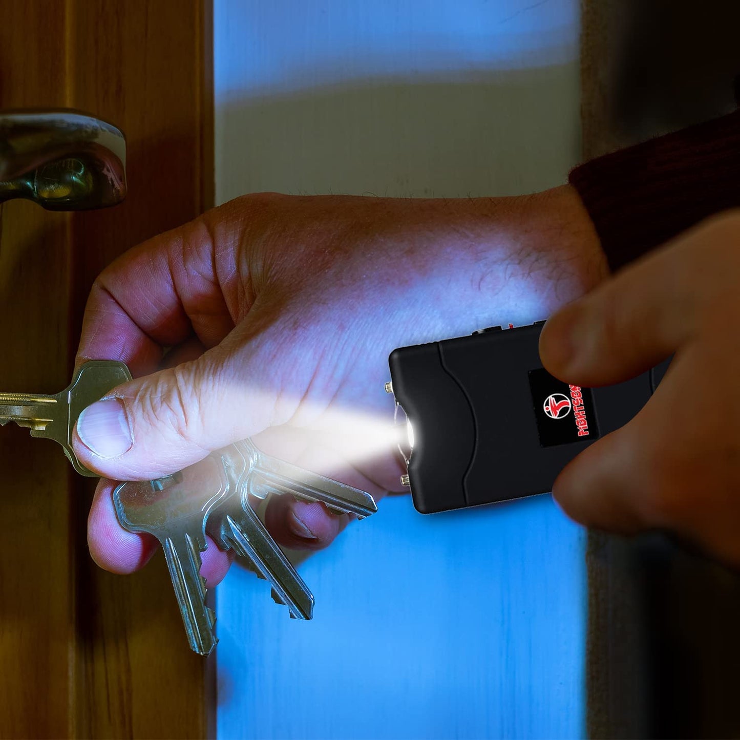 Super Heavy Duty 35 Billion Mini Stun Gun for Self Defense with Bright Led Flashlight, Rechargeable Battery, Nylon Holsters with Belt Loop for Easy Cary