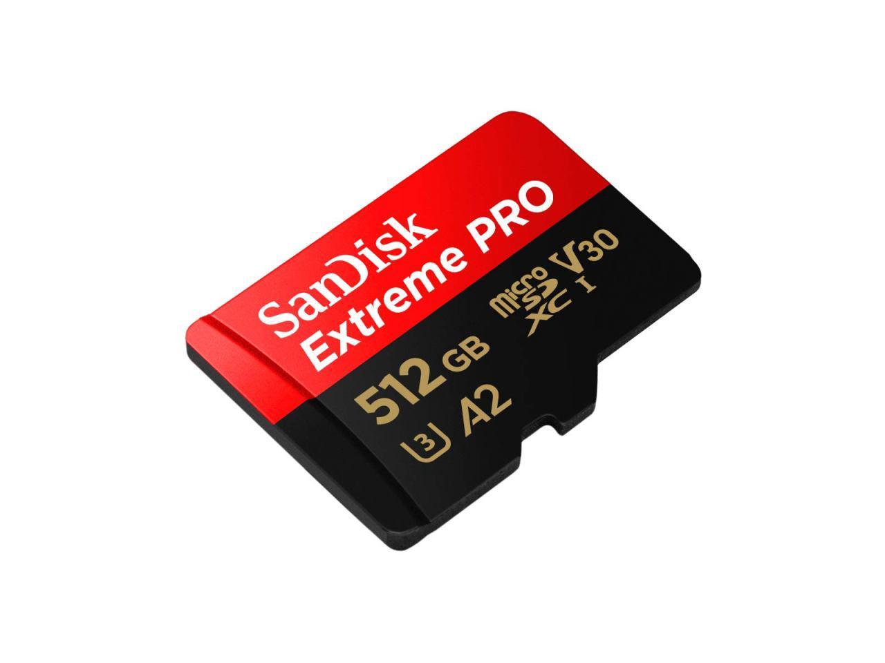 SanDisk Extreme Pro 512GB MicroSD XC Memory Card 170MB/s UHS U3 A2 V30 512GB MicroSDXC
