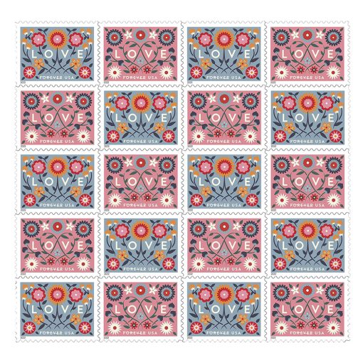 USPS Love 2022 Forever Stamps - Sheet of 20 Postage Stamps