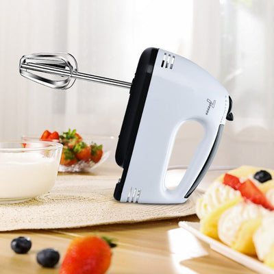 7-Speed Hand Mixer Electric with Eject Button and 6 Attachments for Whipping Cream, Dough, Cakes, Bread Maker