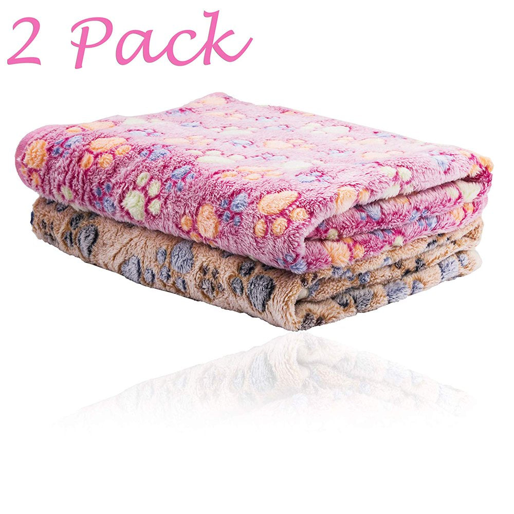 2 Pack Blanket Pet Blanket, Brown