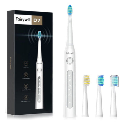 Rechargeable Power Toothbrush with 4 Brush Heads, 5 Modes and 2 Minutes Timer