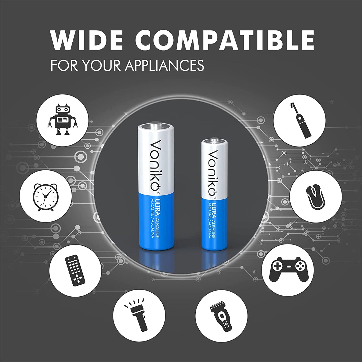 200-Count Premium Alkaline Battery - AA and AAA Combo Pack Batteries, 100-Count Each, 10-Year Shelf Life, Recloseable Packaging