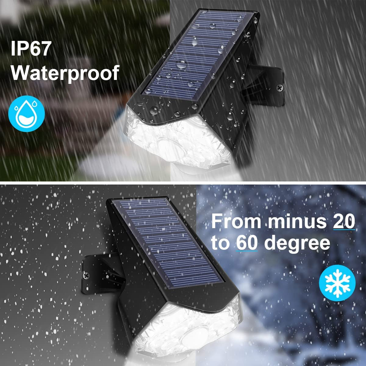 4 pack Solar Lights Outdoor, Solar Motion Sensor Outdoor Light, Solar Security Spot Lights, Solar Powered Wall Lights, Ip67 Waterproof, Solar Flood Lights Outdoor for Garden, Patio, Garage