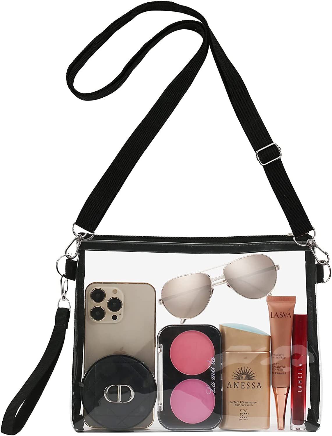  Women's Clear Bags with Adjustable Strap 