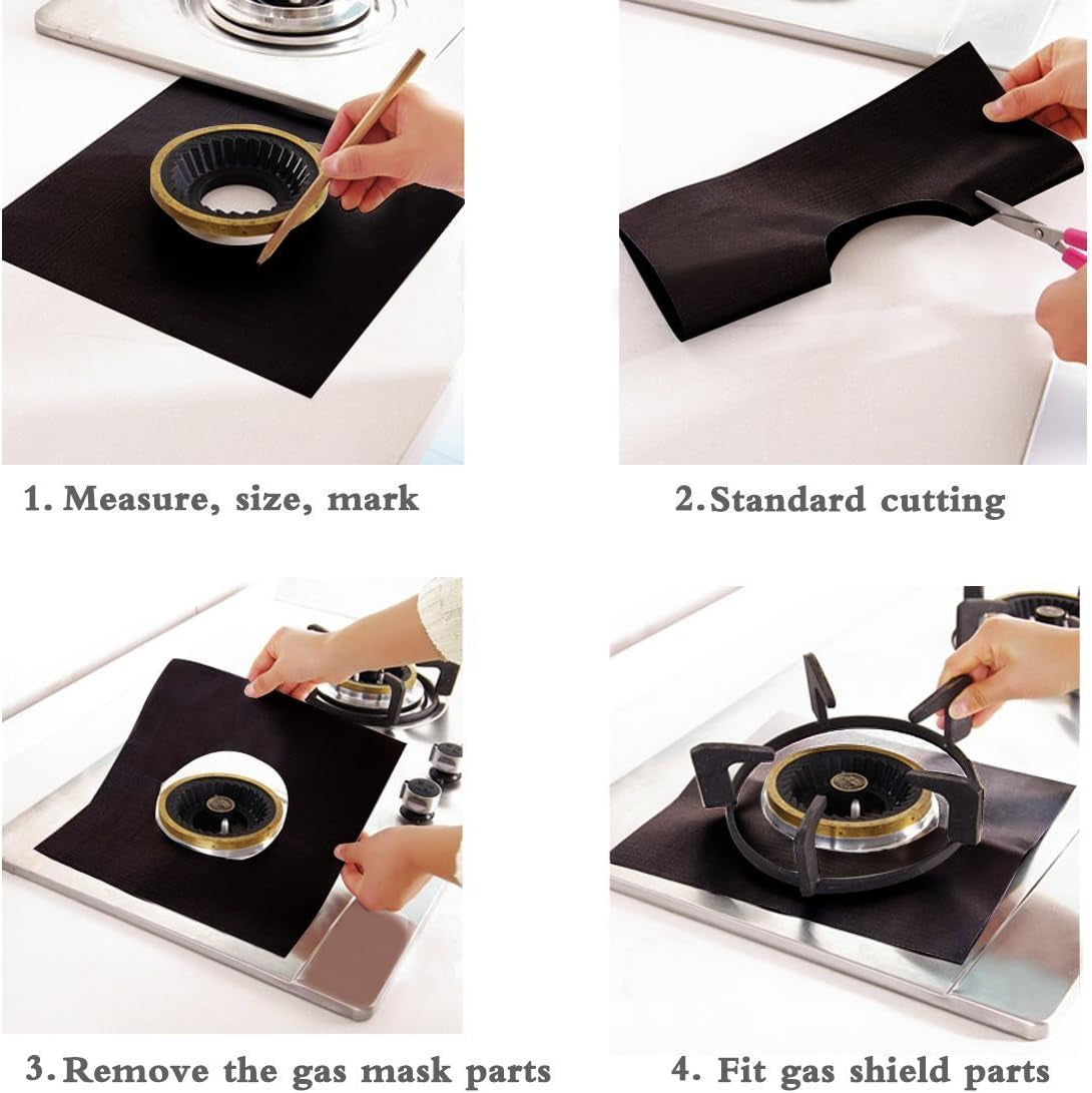 Gas Range Stove Burner Covers - 6 Pack