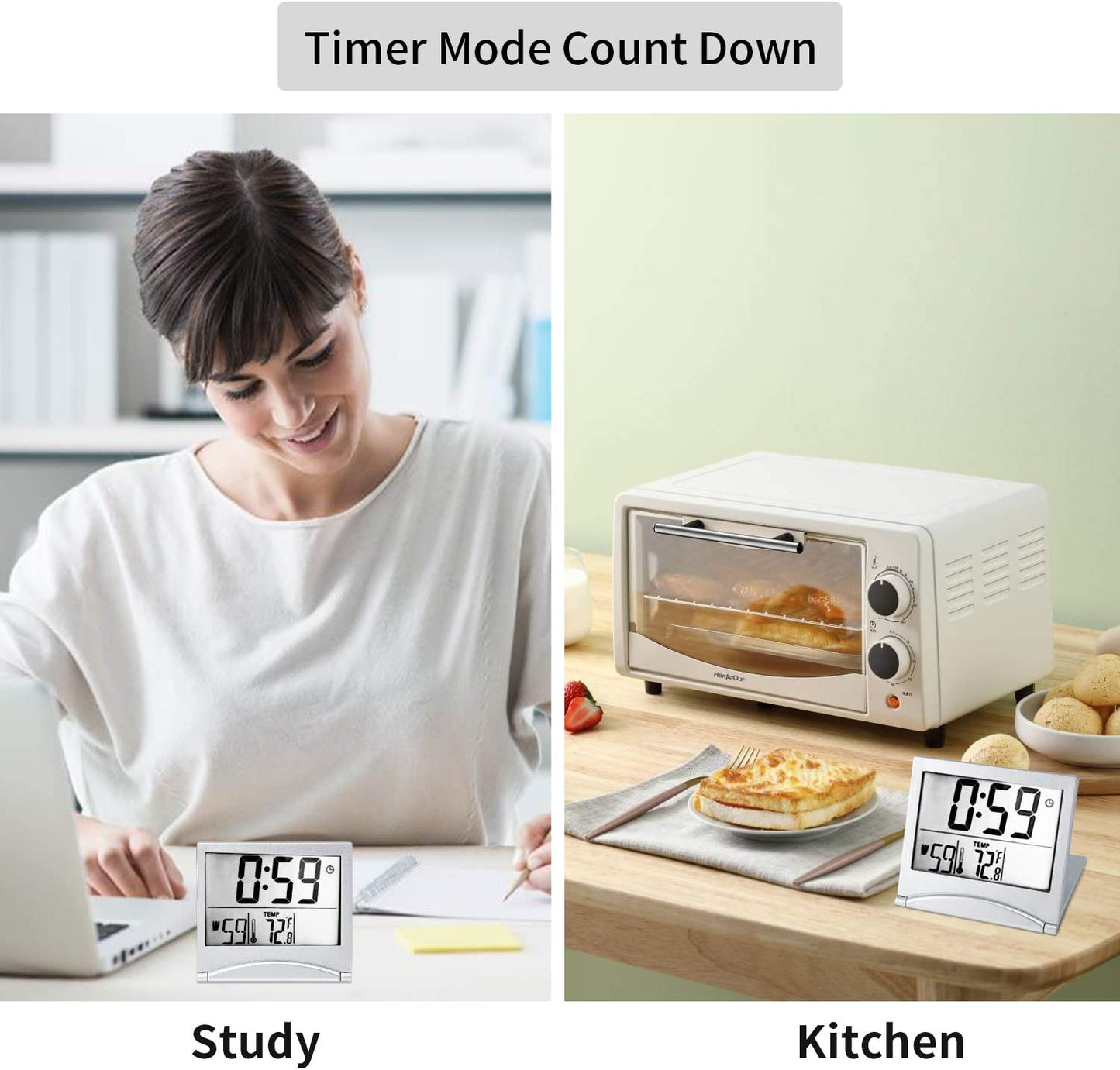 Digital Travel Alarm Clock Battery Operated