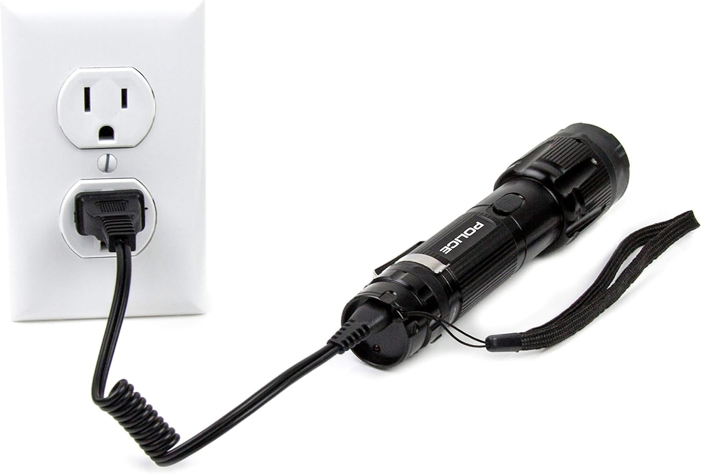 Aluminum Series 59 Billion Stun Gun - Rechargeable with LED Tactical Flashlight, Black