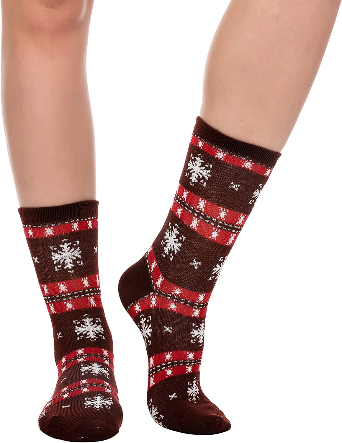 12 Pairs Christmas Cute Socks, Holiday Warm Soft Cotton Socks