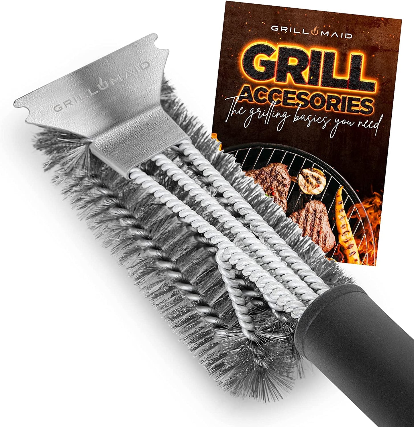 2-in-1 BBQ Brush for Grill Cleaning