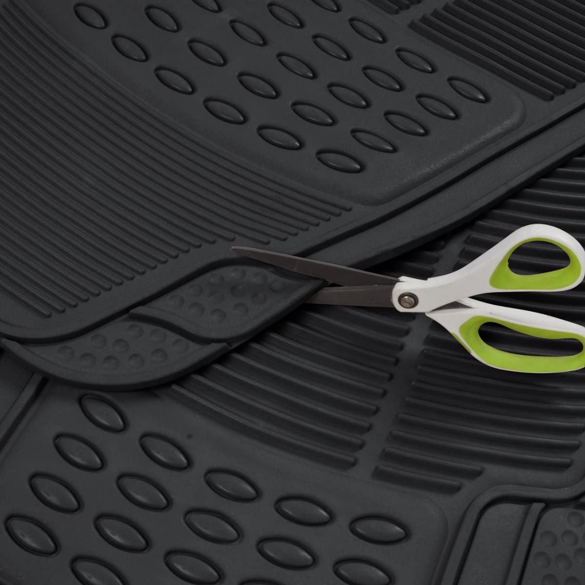 2 Piece Front Heavy Duty Front & Rear Rubber Floor Mats