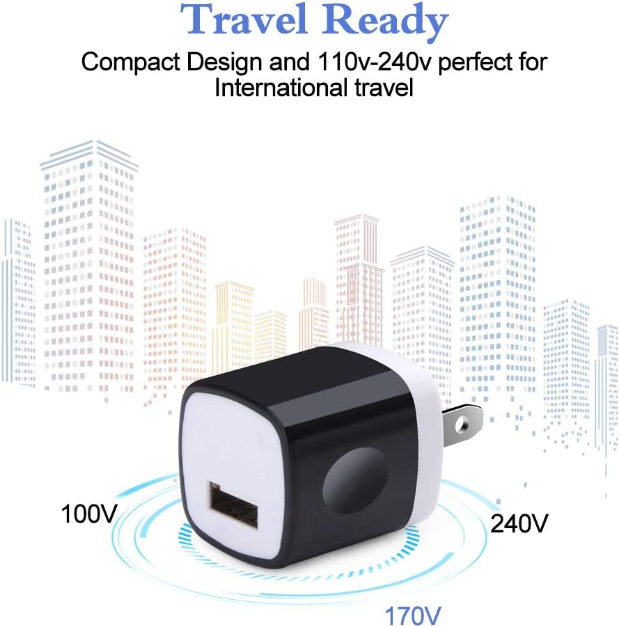5Pack Wall Charger Cube
