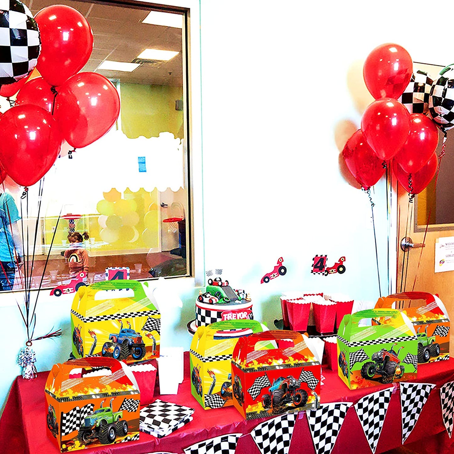 12 PCS Monster Trucks Party Favor Boxes Monster Trucks Party Supplies Monster Trucks Party Favors Monster Trucks Tablecloth Monster Trucks Birthday Decoration