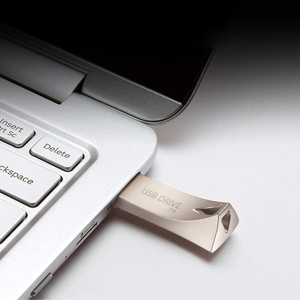 USB Flash Drive 1TB, Flash Stick 1000GB, Portable U Disk Pen Drive, Large Storage Thumb Drive, USB Memory Stick 1T Data Storage for Tablet PC Laptop Computers (Gold)
