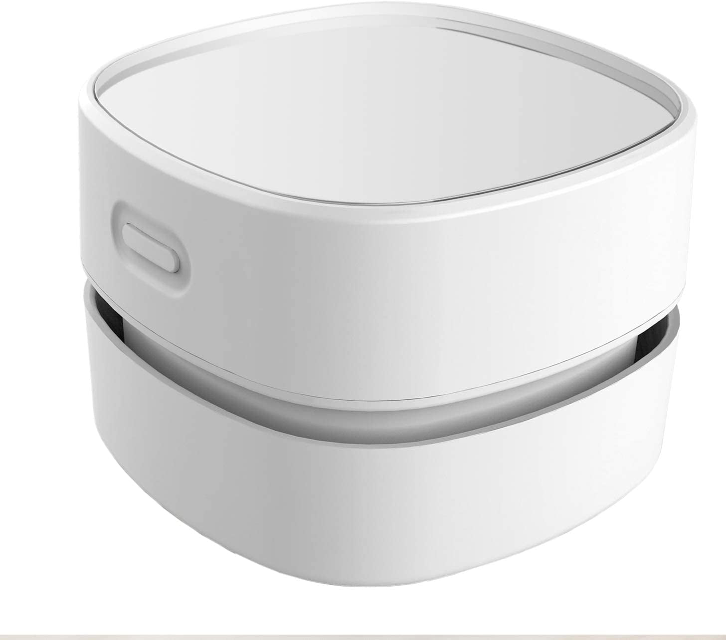 Desktop Vacuum Cleaner, Mini Table dust Sweeper Energy Saving,High Endurance up to 90 mins,Cordless&360º Rotatable Design for Keyboard/Home/School/Office(White)