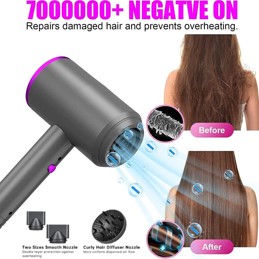1800W Powerful, Fast Hairdryer Blow Dryer,Ac Motor Heat Hot and Cold Wind Constant Temperature Hair Care without Damaging Hair